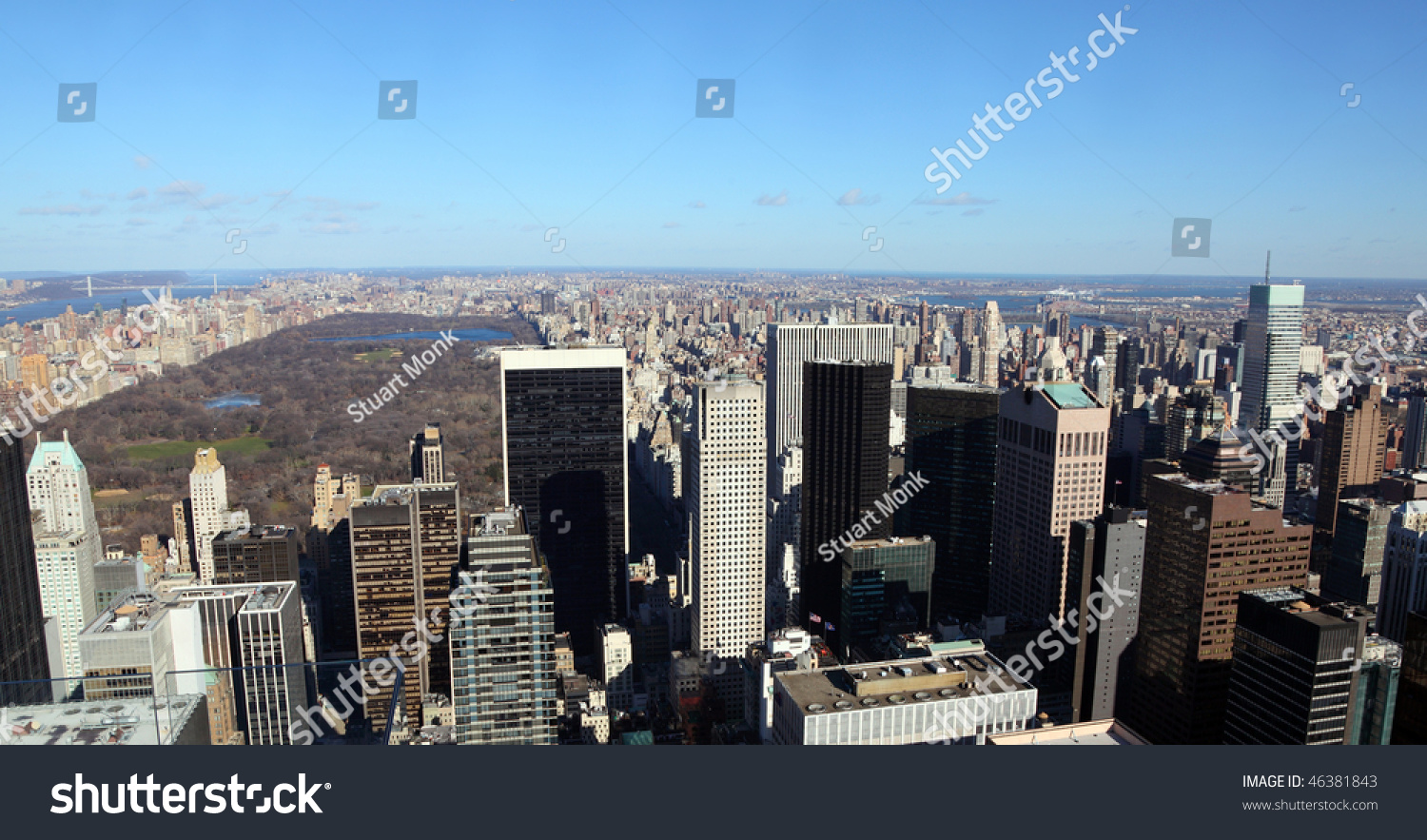 New York upper Manhattan and Central Park #46381843