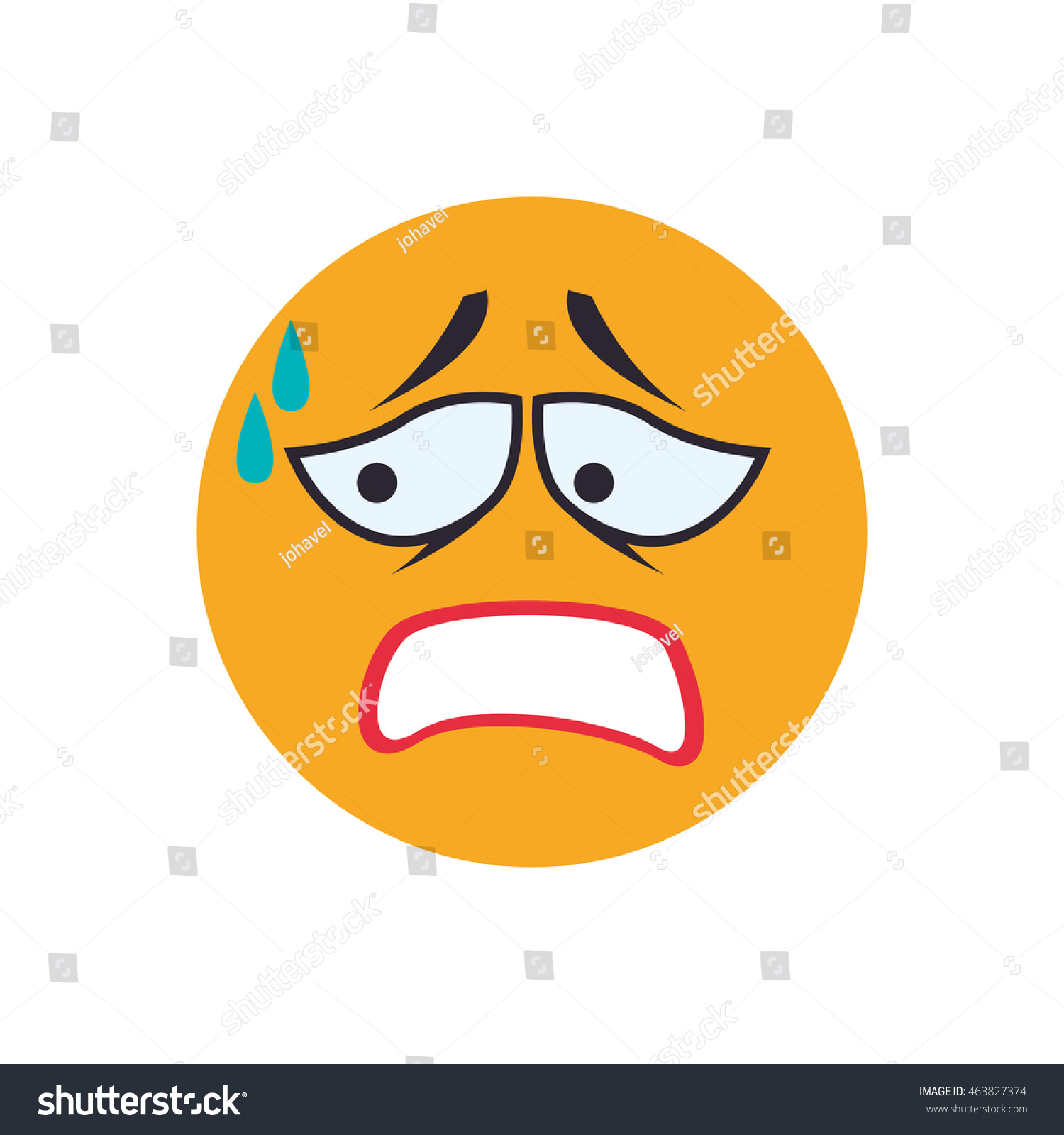 face sphere sad eyes expression cartoon icon. - Royalty Free Stock ...