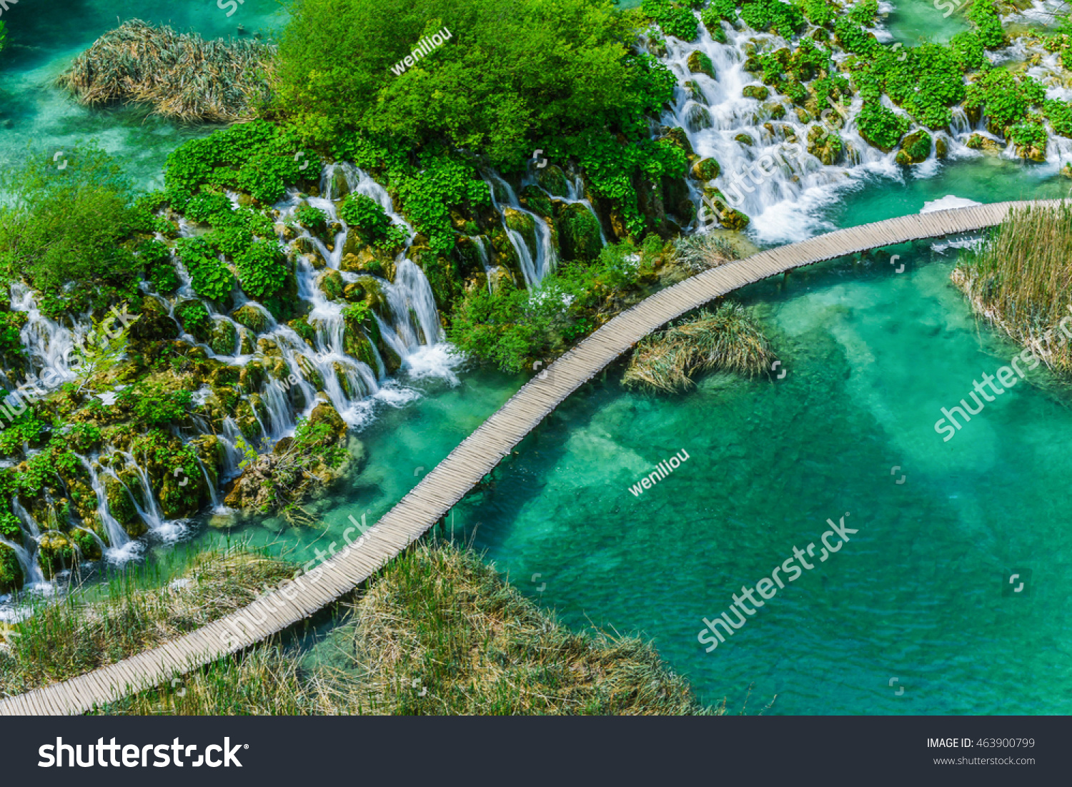 Lakes of The Plitvice Lakes National Park in Croatia #463900799