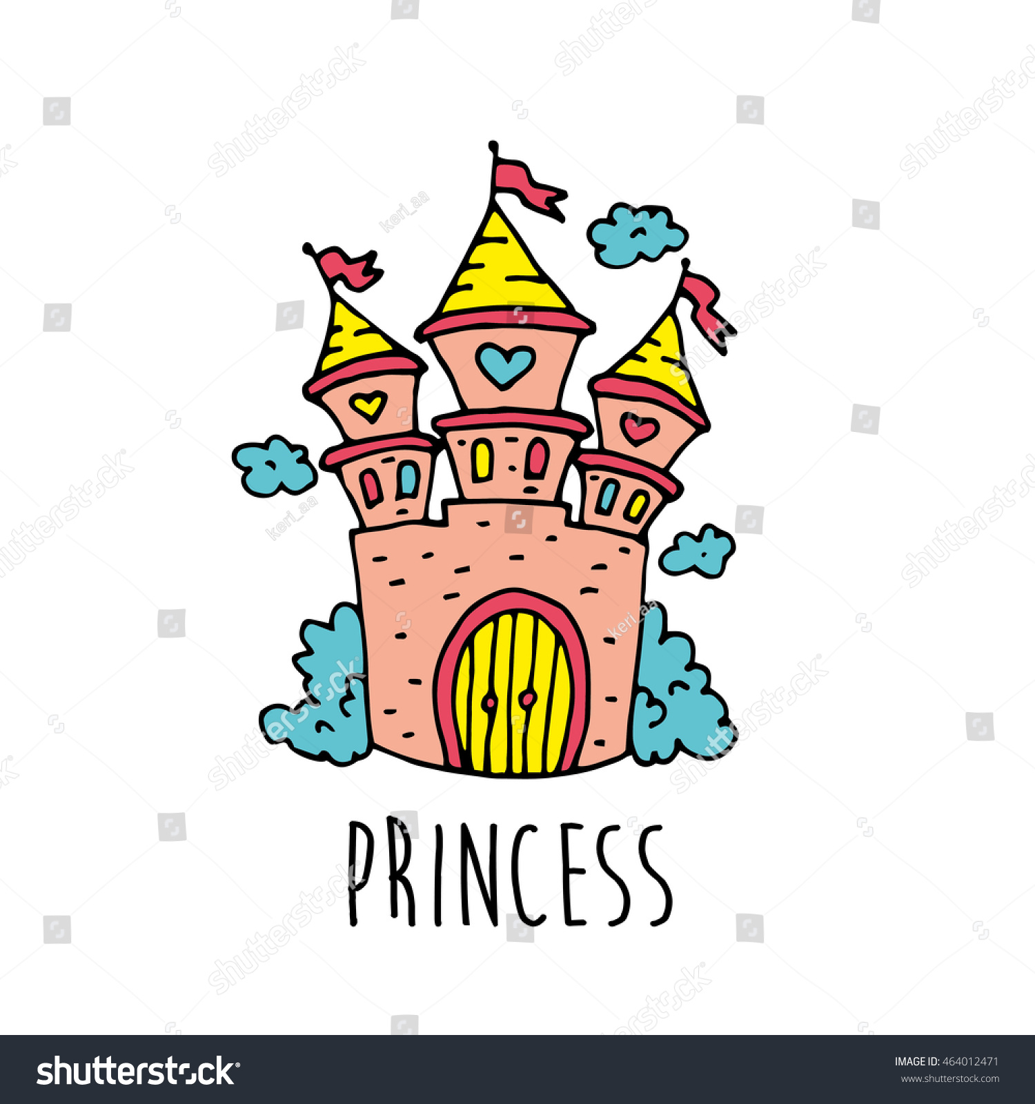 Magic Fairy Tale Princess Castle Vector Royalty Free Stock Vector