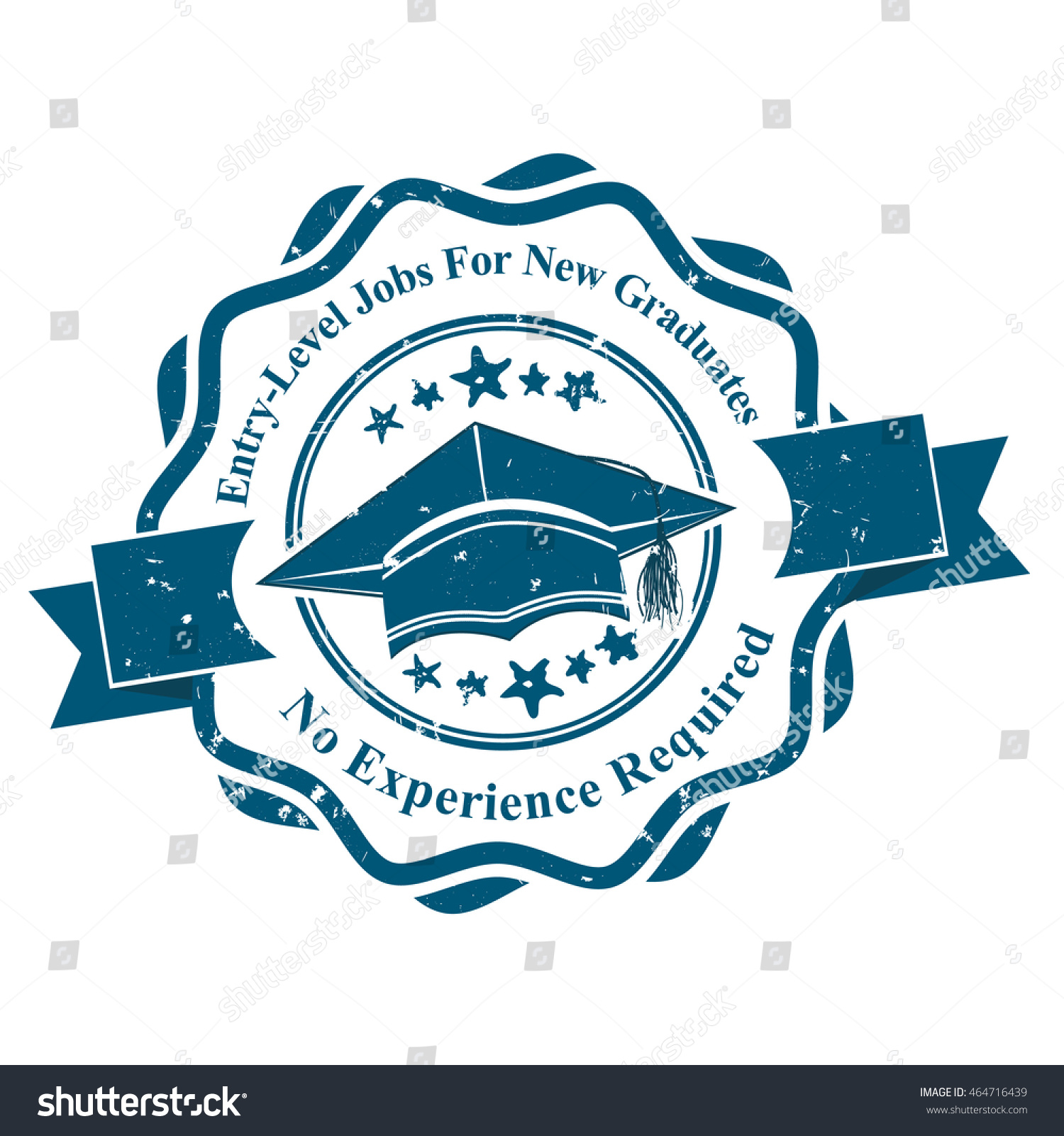 Entry level jobs for new graduates. No Royalty Free Stock Vector