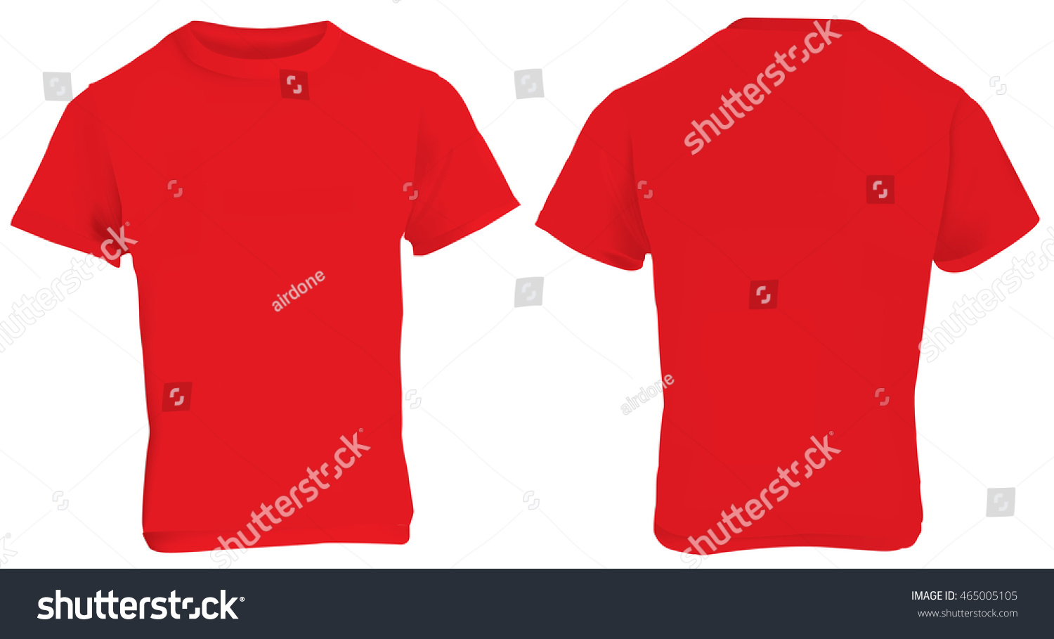 Vector illustration of blank red men t-shirt - Royalty Free Stock ...
