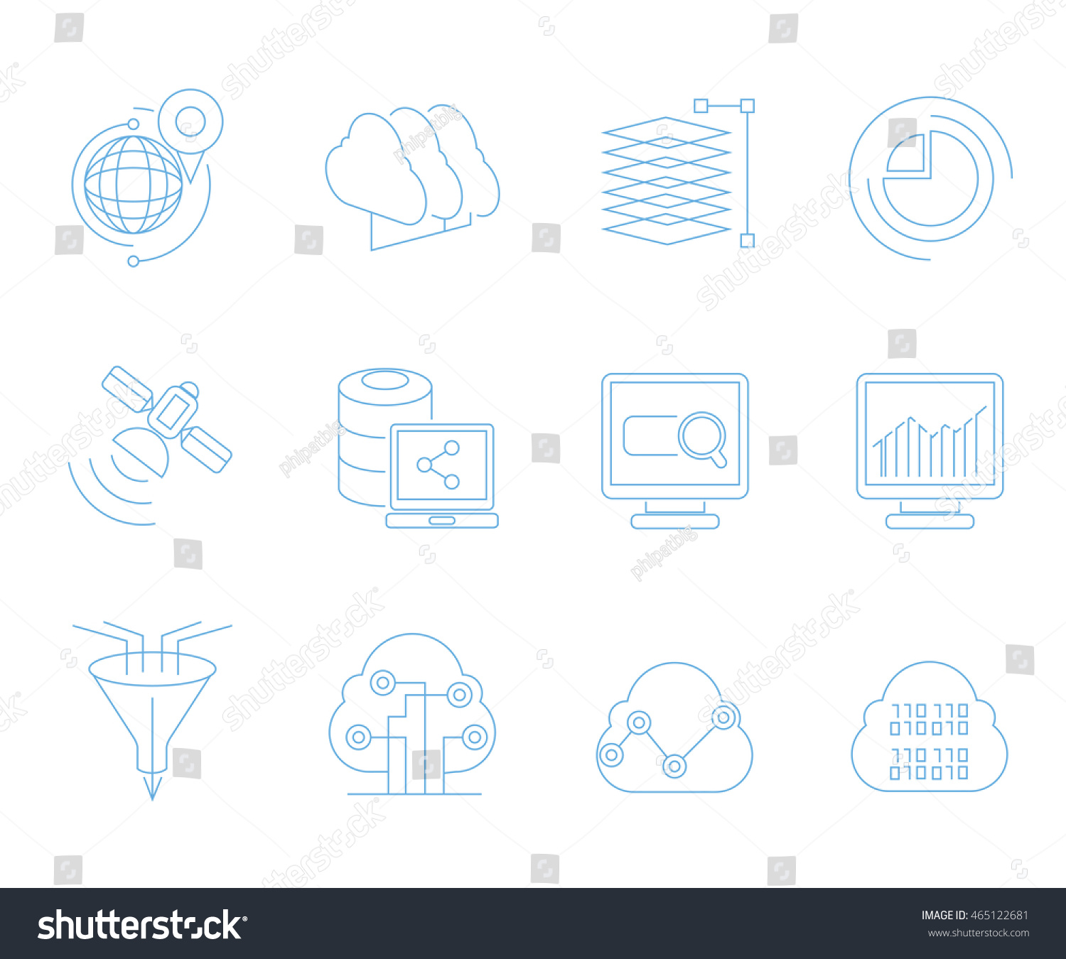 Data Analysis Icons Graph And Chart Icons Royalty Free Stock Vector Avopix Com