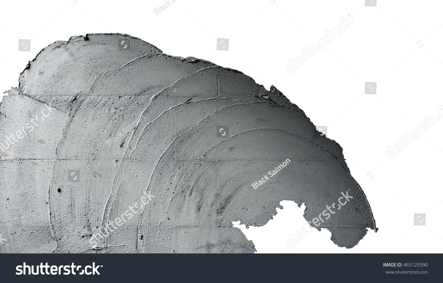 Plaster Cement Texture Surface, Building and Construction Process, Isolated with Clipping Path #465125390