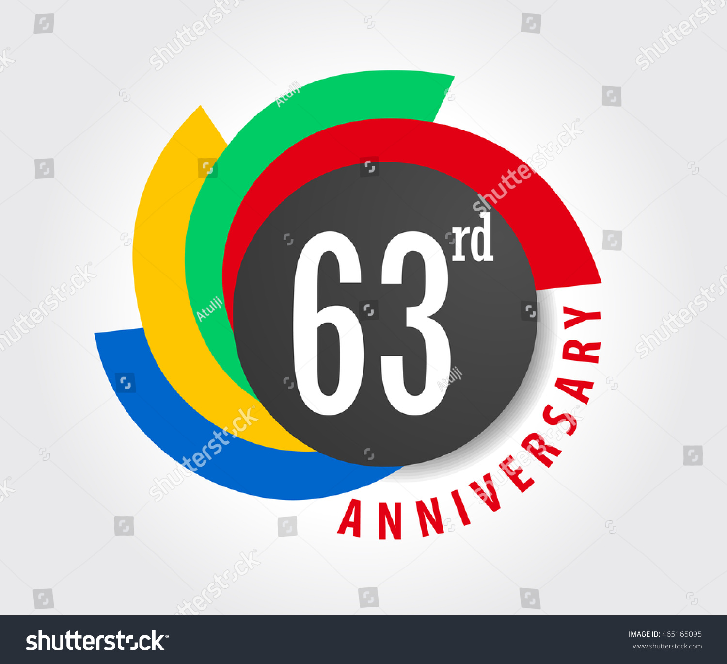 63rd Anniversary celebration background, 63 - Royalty Free Stock Vector ...