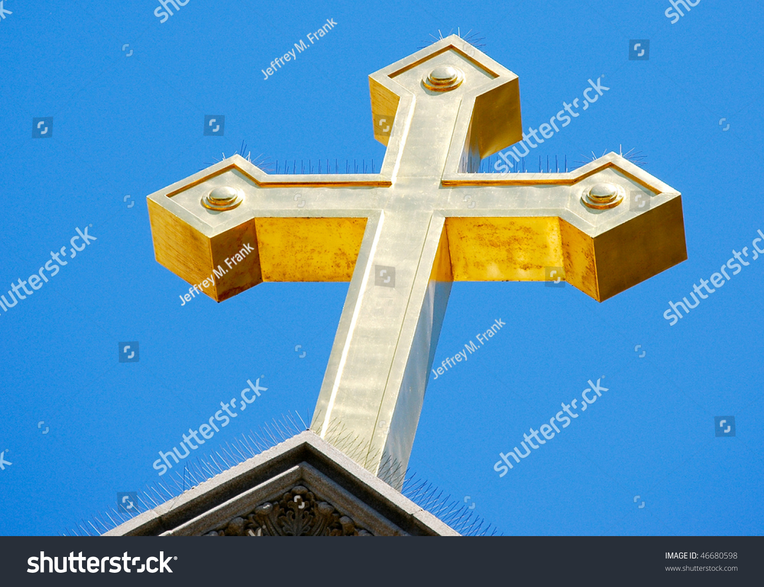 cross with spikes #46680598