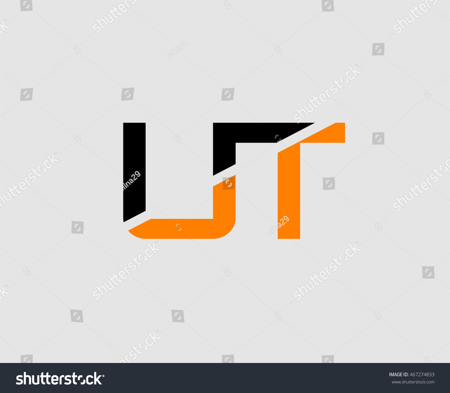 Letter UT Logo - Royalty Free Stock Vector 467274833 - Avopix.com