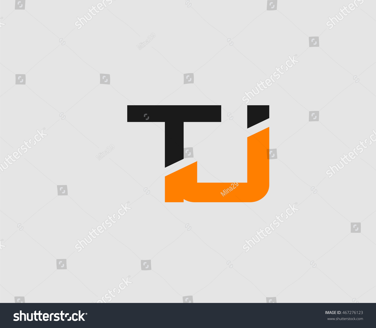 Letter T and J logo template - Royalty Free Stock Vector 467276123 ...