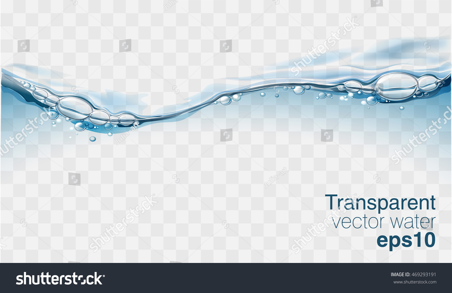 Water vector wave transparent surface with bubbles of air #469293191