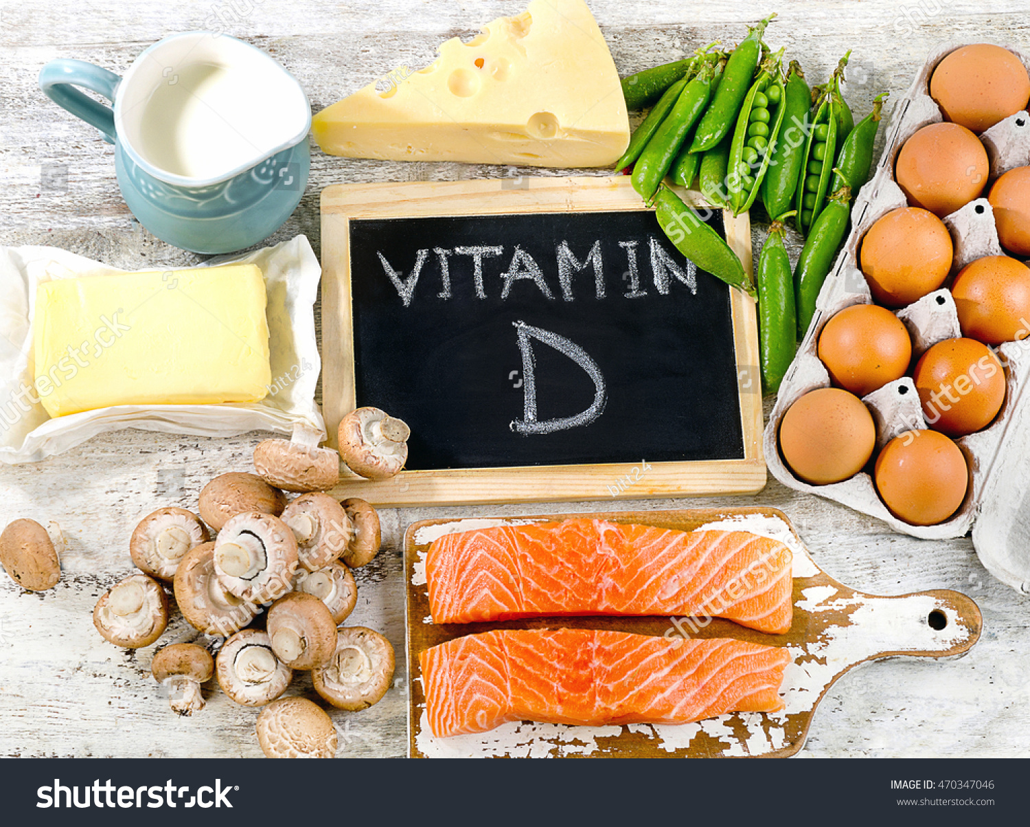 Foods rich in vitamin D. Healthy eating concept. Flat lay #470347046