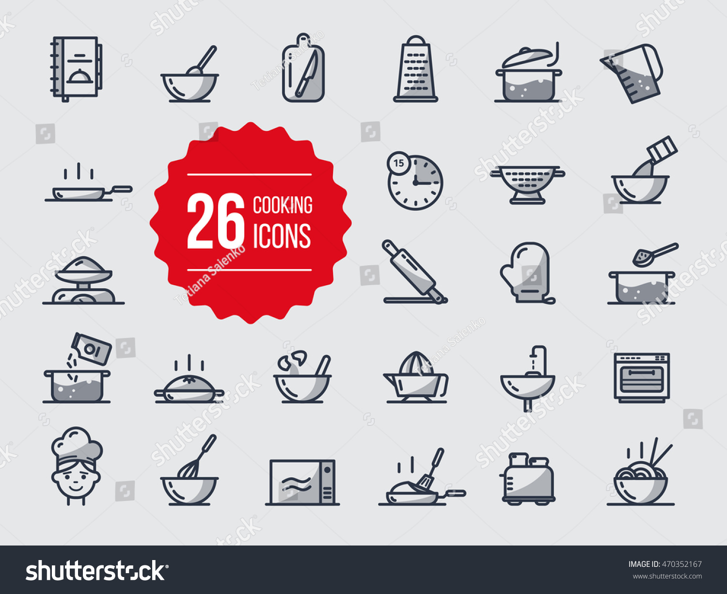 Cooking icons #470352167