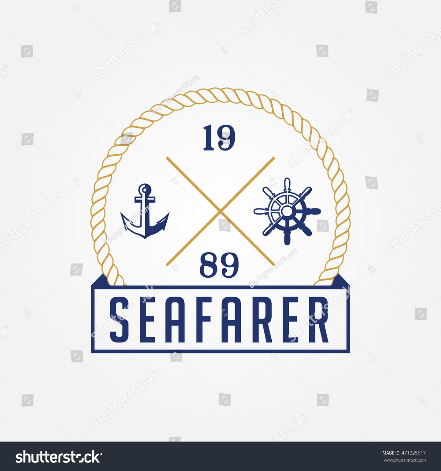 Seafarer Marine Logo - Royalty Free Stock Vector 471225617 - Avopix.com