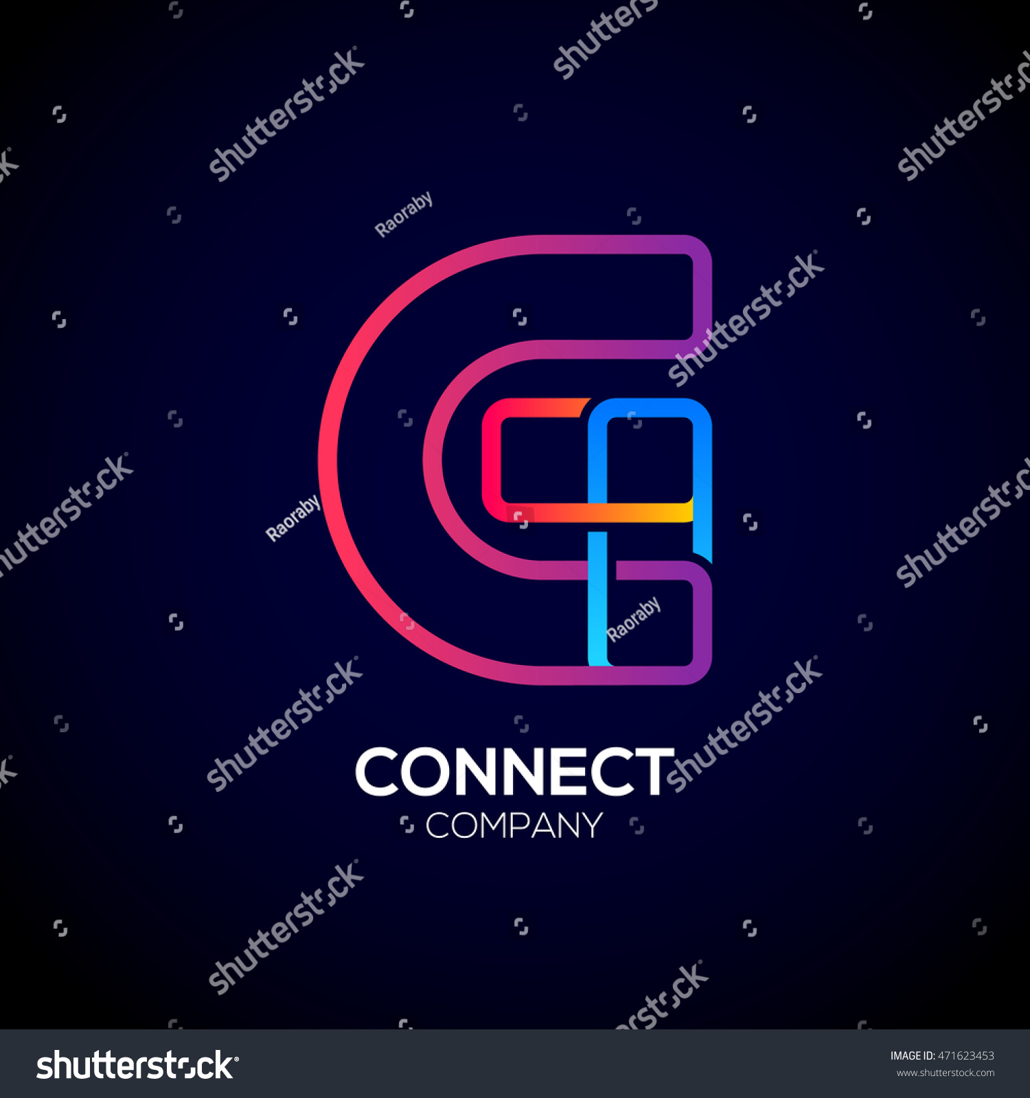 Letter G Logo Designlinked Shape Square Symbol Royalty Free Stock Vector 471623453 3781