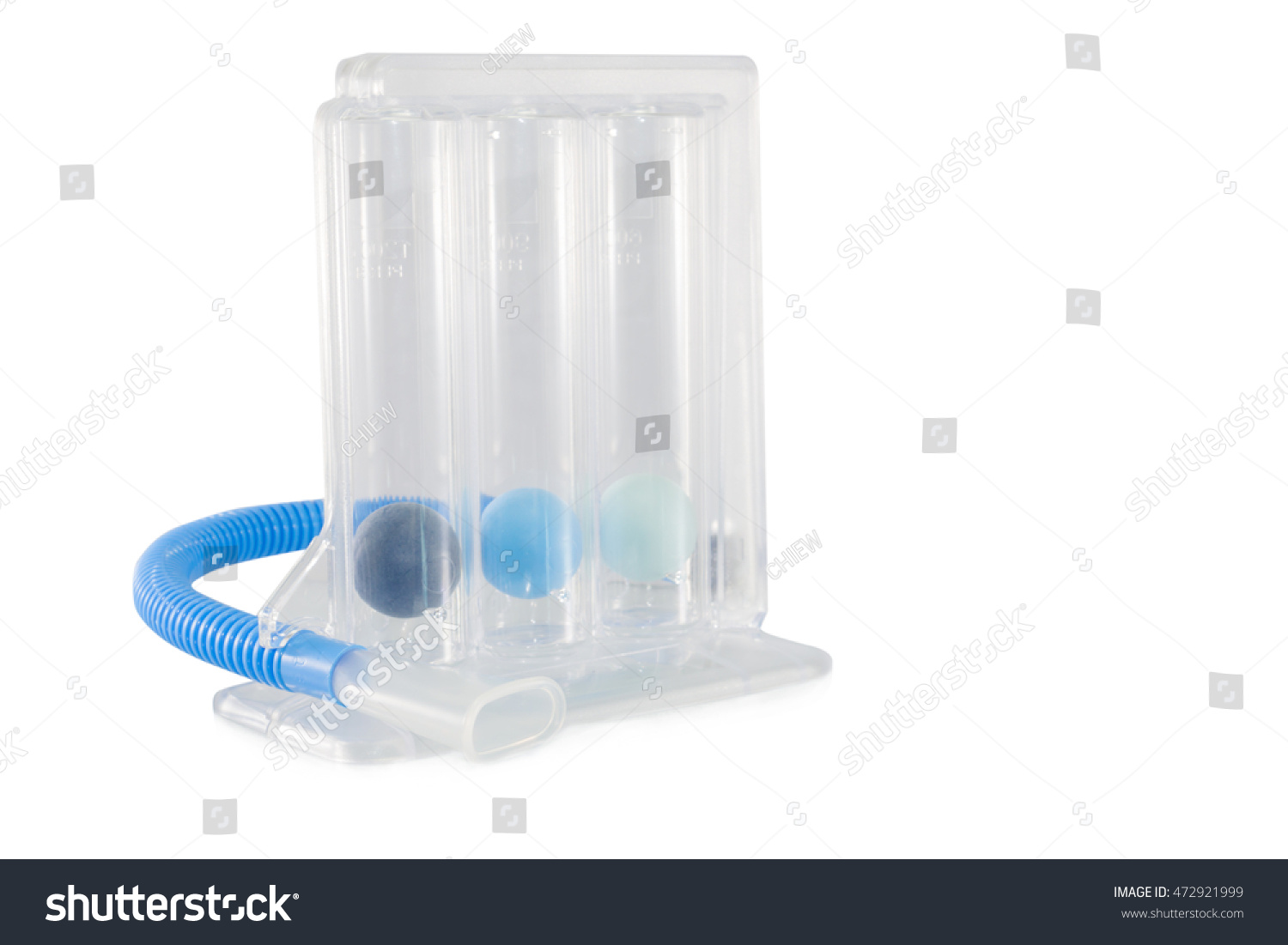 Triflow incentive spirometer for inhalation - Royalty Free Stock Photo ...