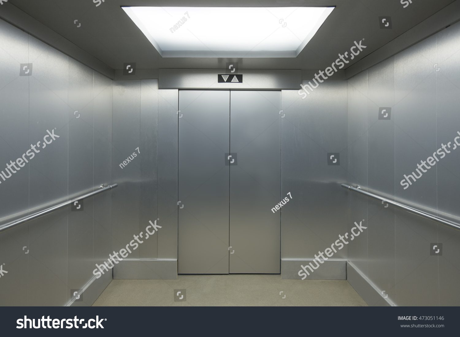Interior view of a modern elevator #473051146