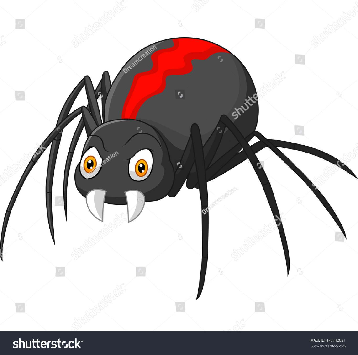 Angry spider cartoon - Royalty Free Stock Vector 475742821 - Avopix.com