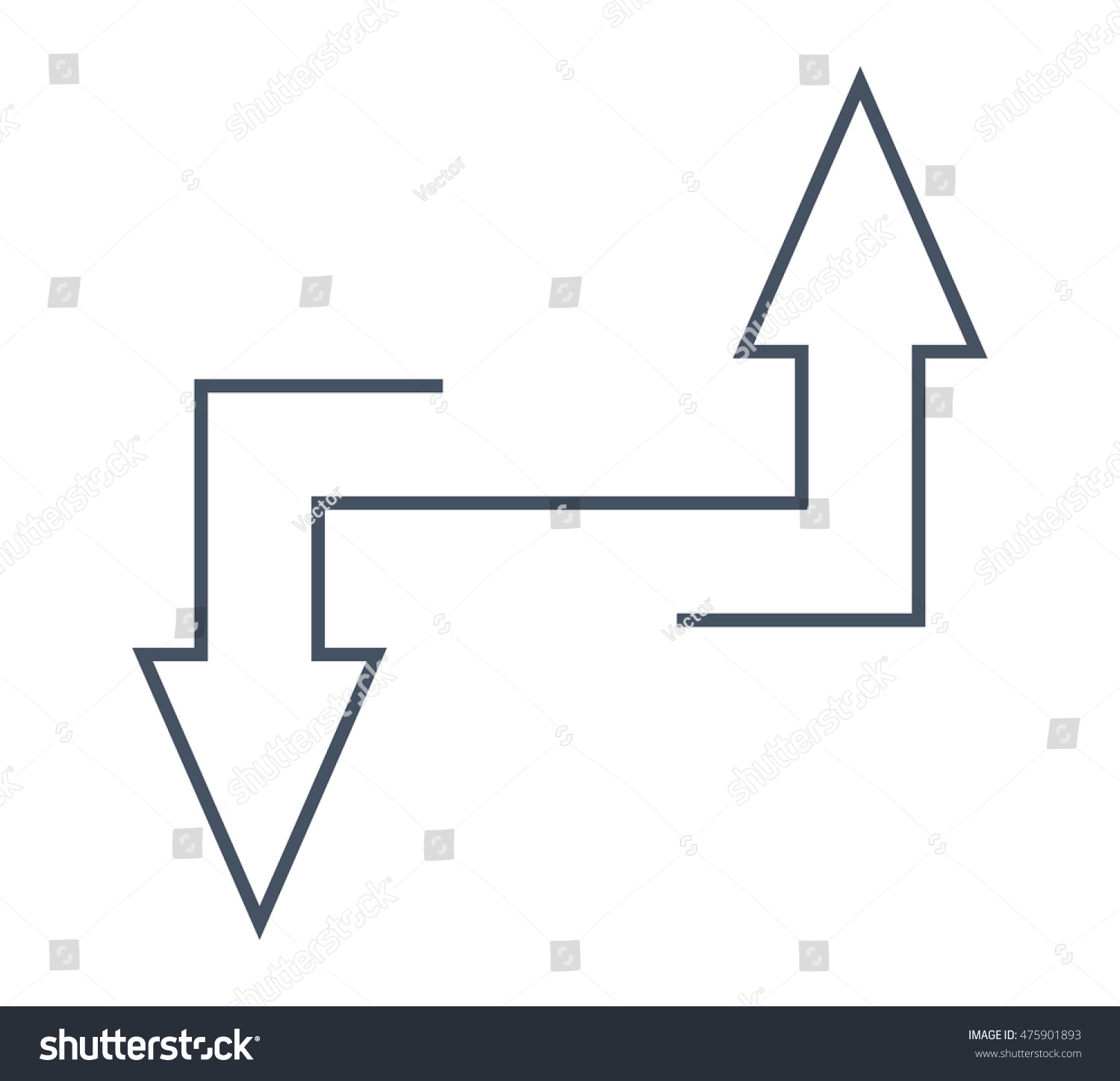 Up and down. Download upload data vector icon - Royalty Free Stock ...