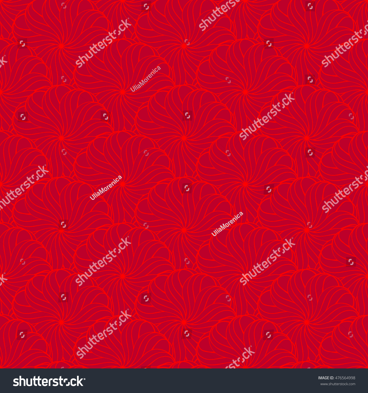 Seamless creative hand-drawn pattern of stylized flowers. Vector illustration. #476564998