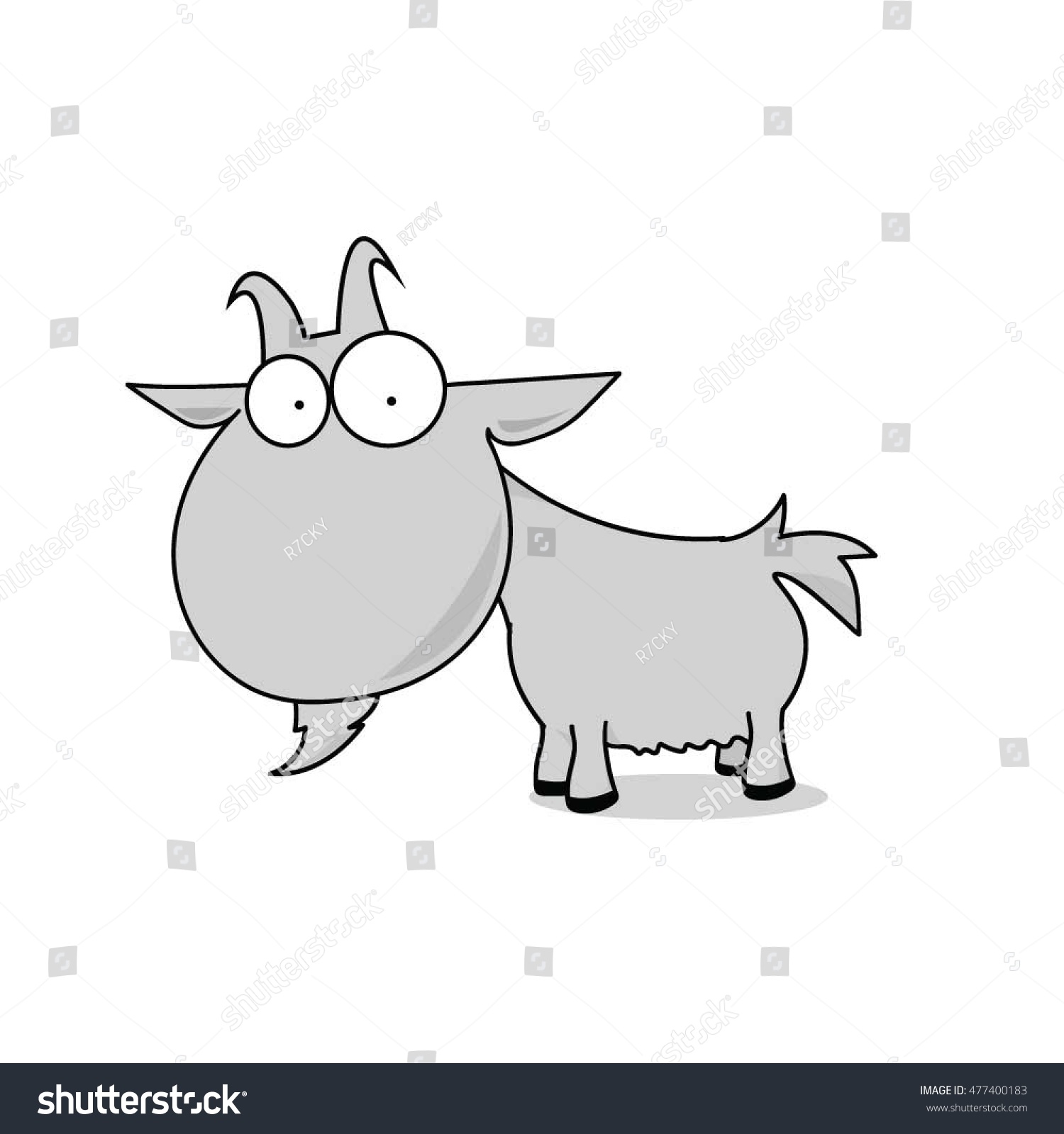 Cartoon Goat Vector Illustration Royalty Free Stock Vector 477400183 