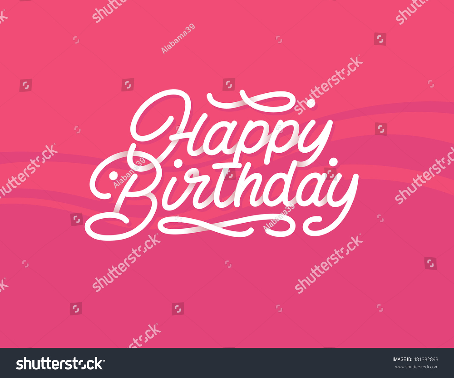 Happy Birthday Lettering Royalty Free Stock Vector 481382893 2021