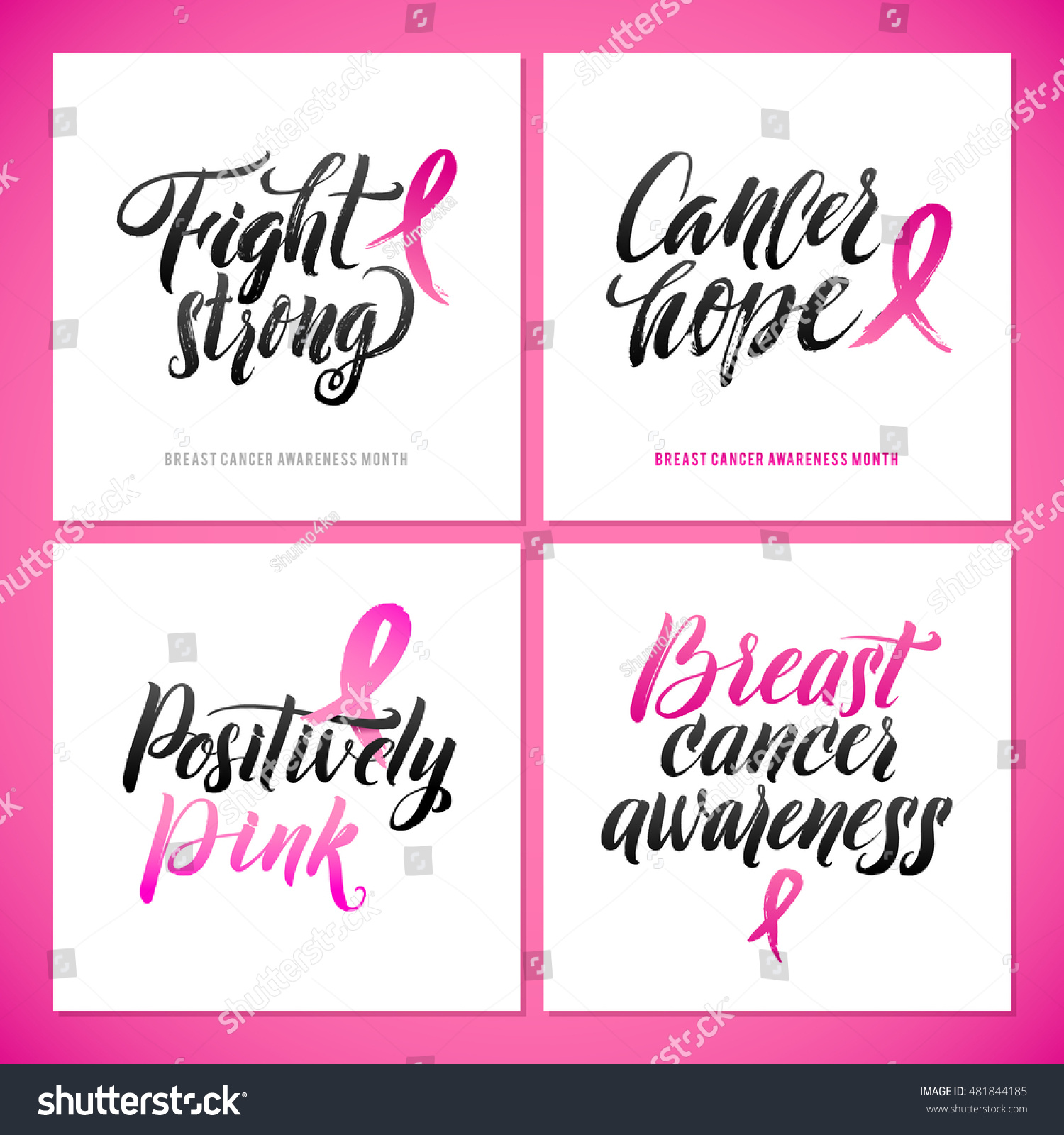 Vector Breast Cancer Awareness Calligraphy - Royalty Free Stock Vector ...