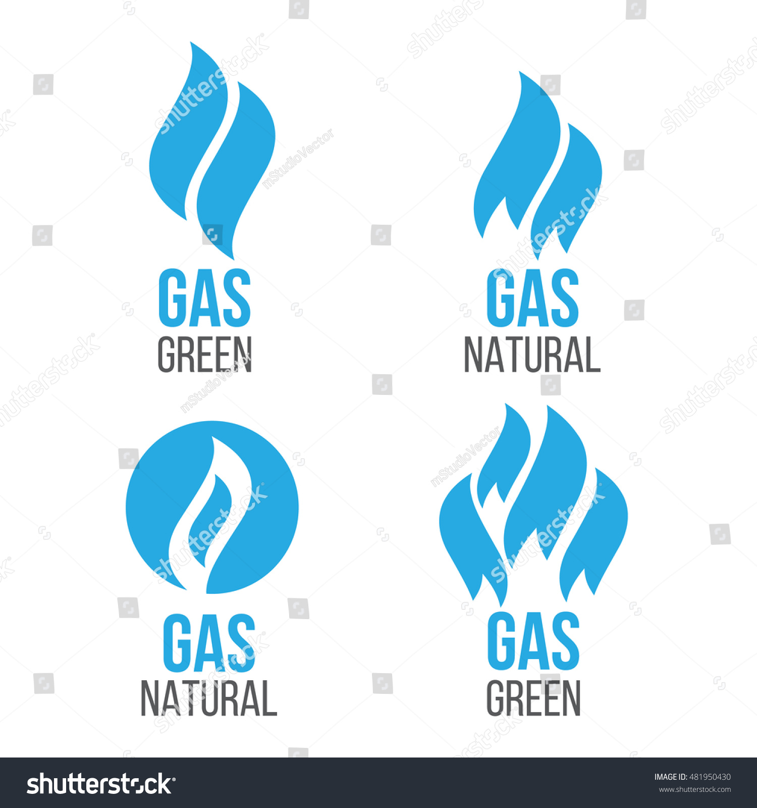 Gas industry logos. Energy green fuel logo Royalty Free Stock Vector 481950430