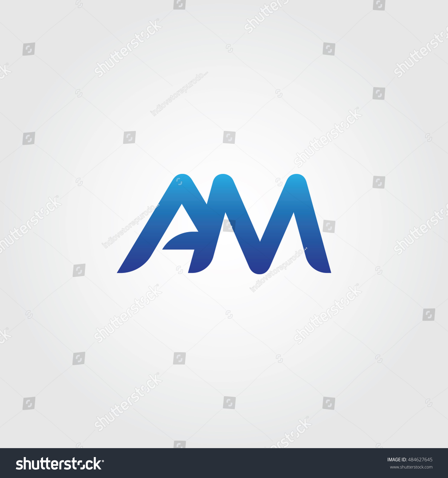 The Letters A And M Combined Icon Logo Templates - Royalty Free Stock 