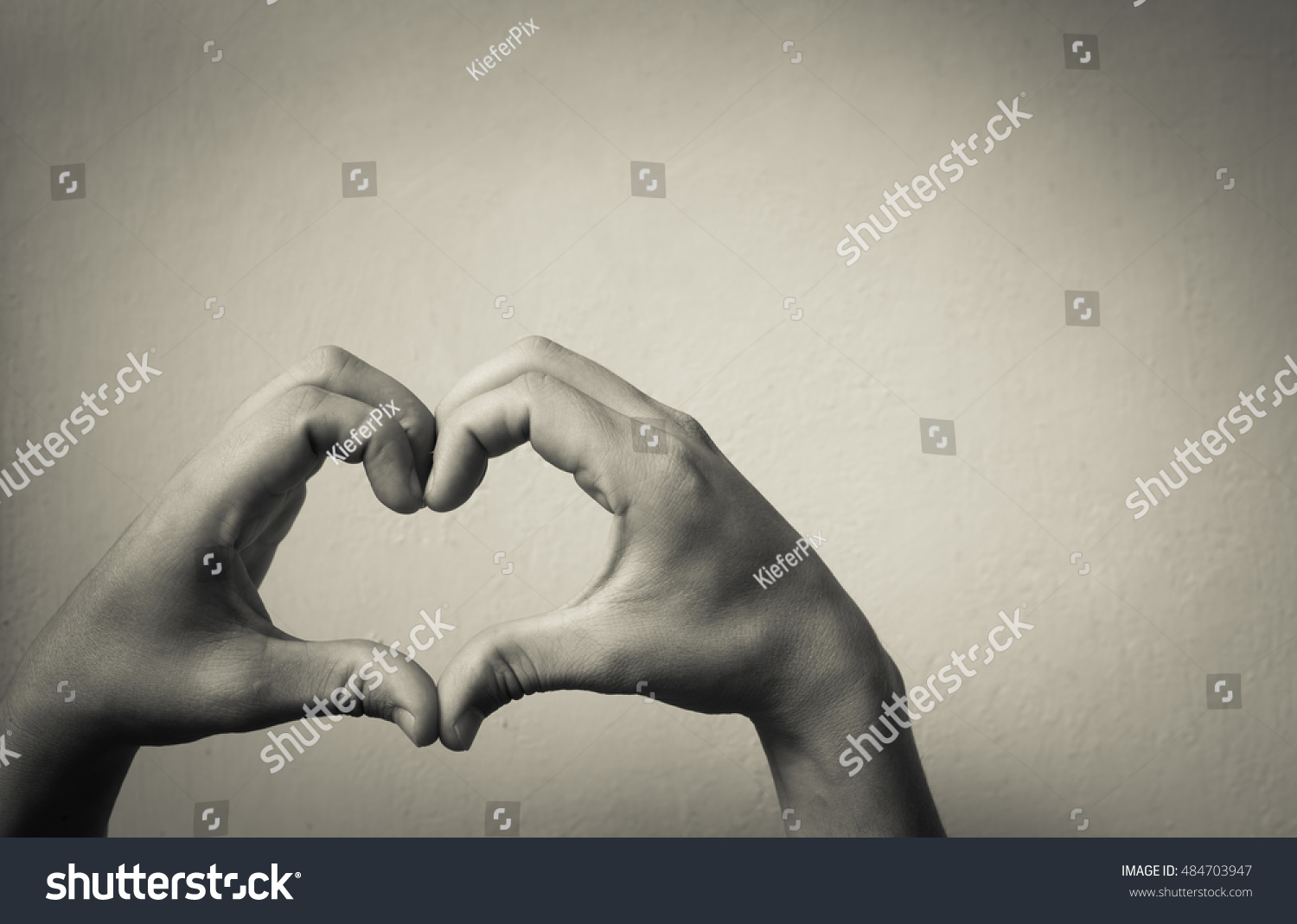 Hand shaped heart.  #484703947