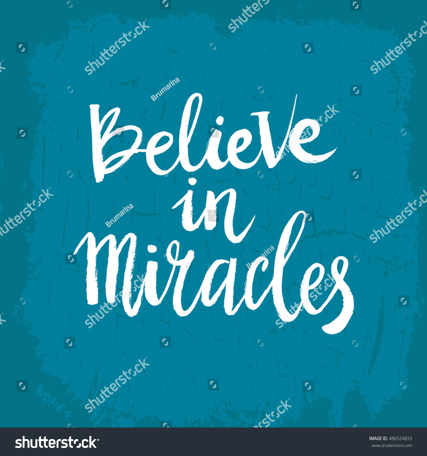 Hand drawn phrase Believe in miracles. Lettering - Royalty Free Stock ...