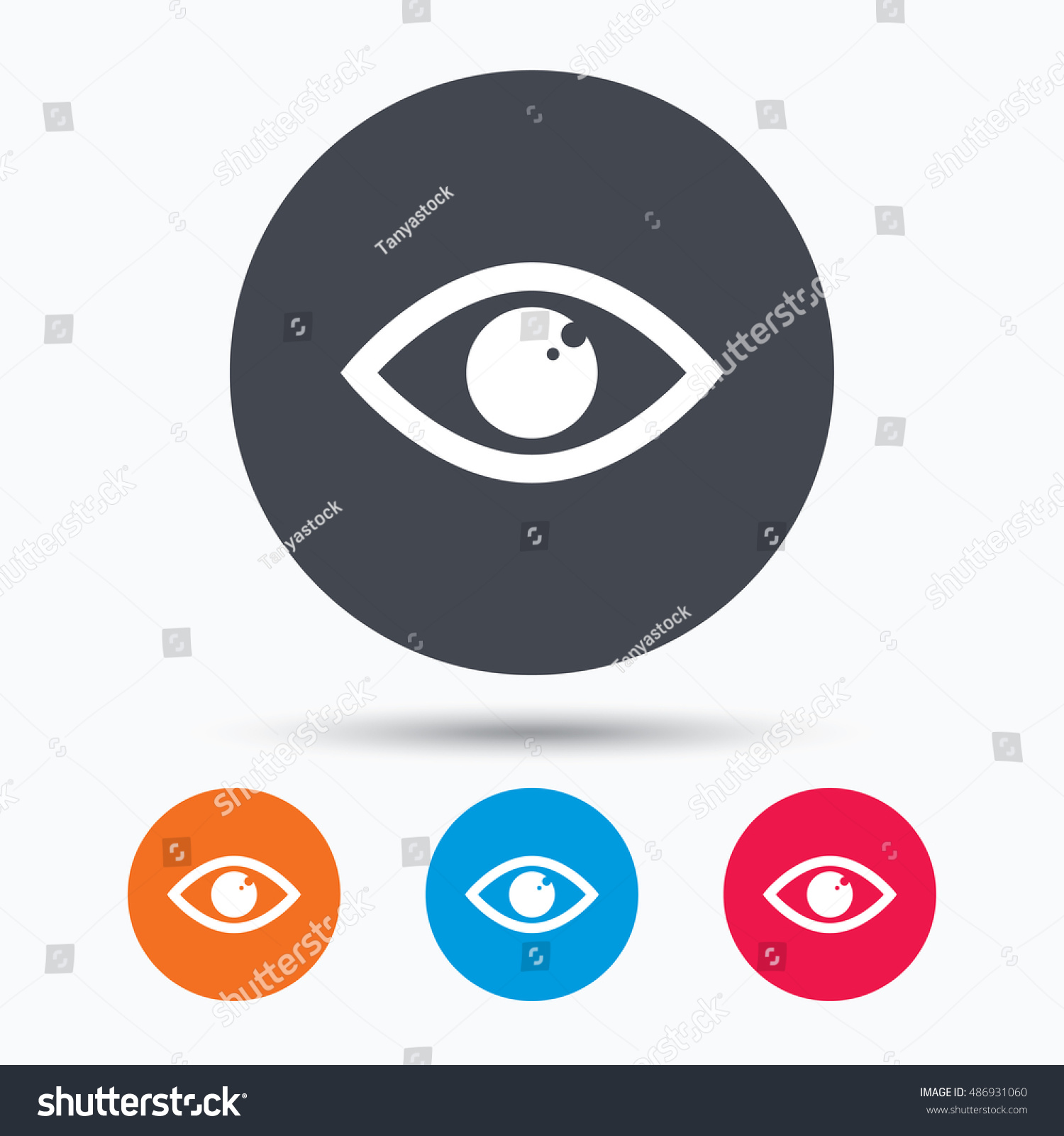 Eye icon. Eyeball vision sign. - Royalty Free Stock Vector 486931060 ...