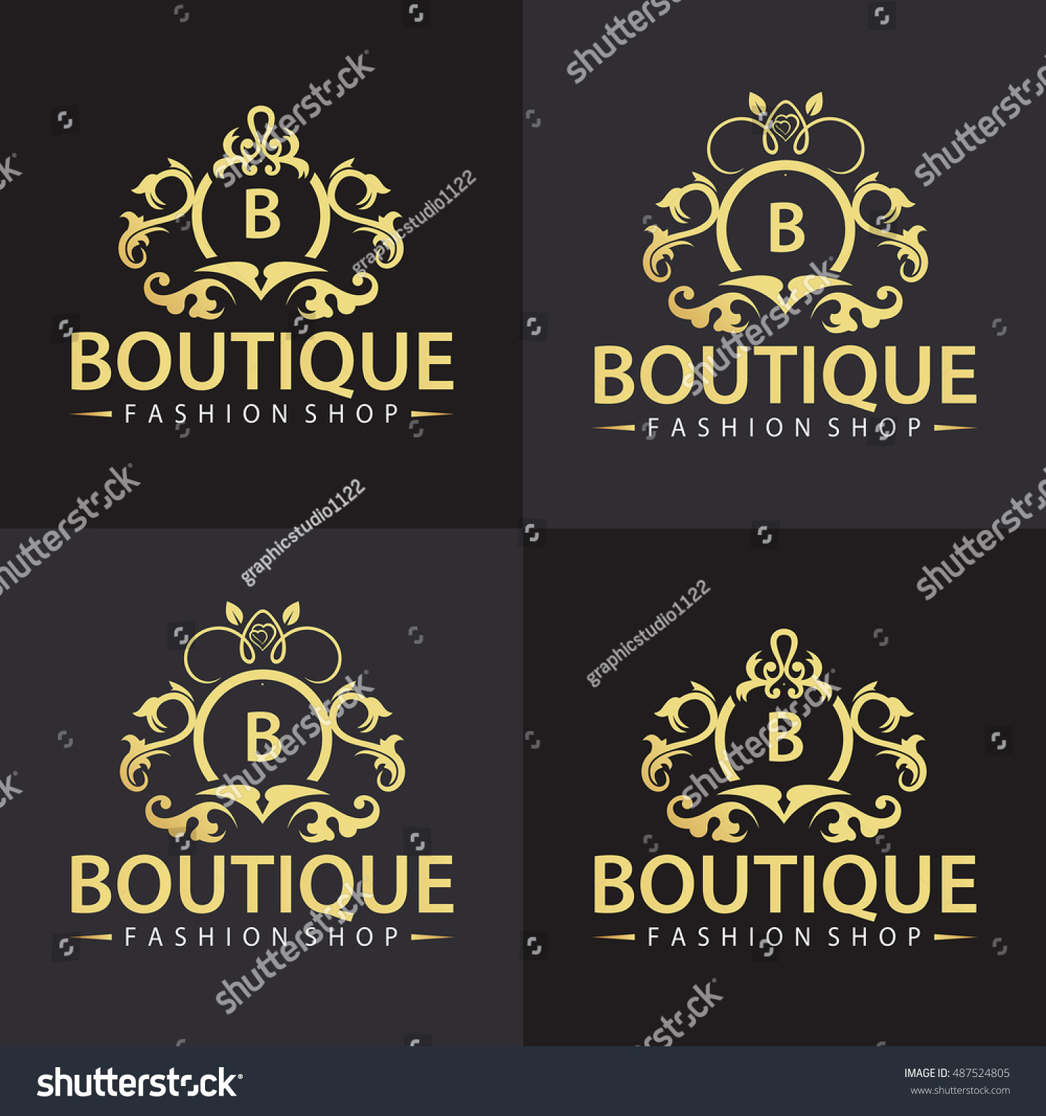 Boutique Logo Design Template Luxury Fashion Royalty Free Stock Vector Avopix Com