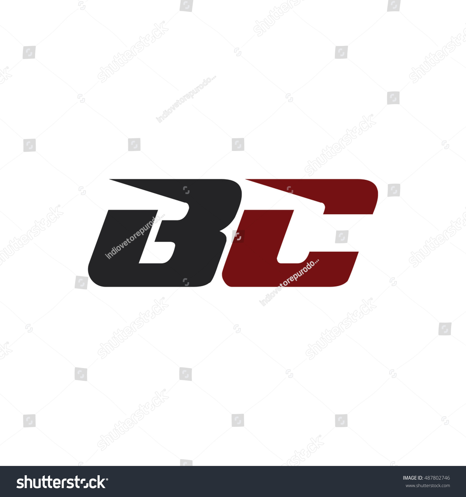 The letters B and C logo automotive black and - Royalty Free Stock ...