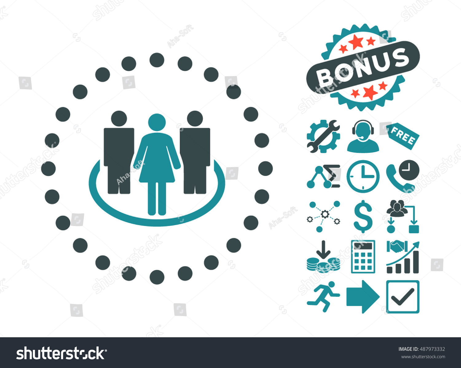 Society Pictograph With Bonus Symbols Vector Royalty Free Stock Vector 487973332 6807