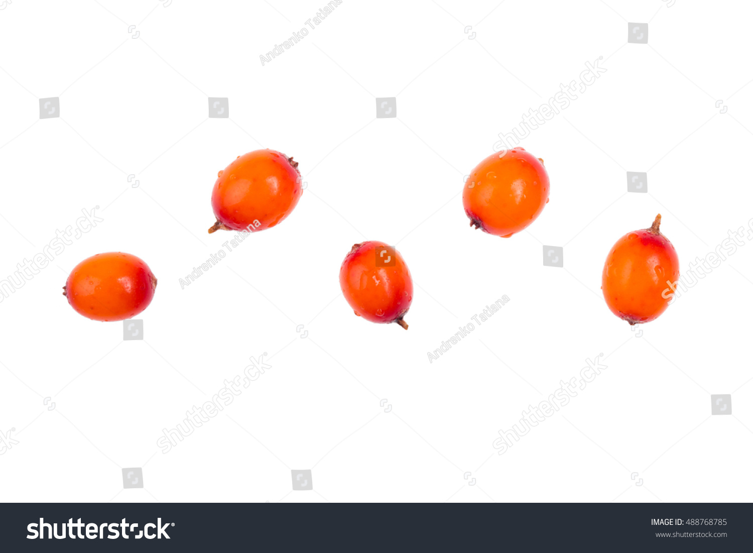 Five juicy berries are delicious fresh alaihi on white background isolated. #488768785