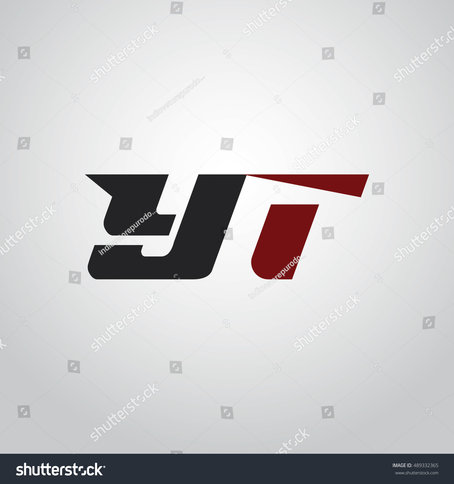 The letters Y and T logo automotive black and - Royalty Free Stock ...