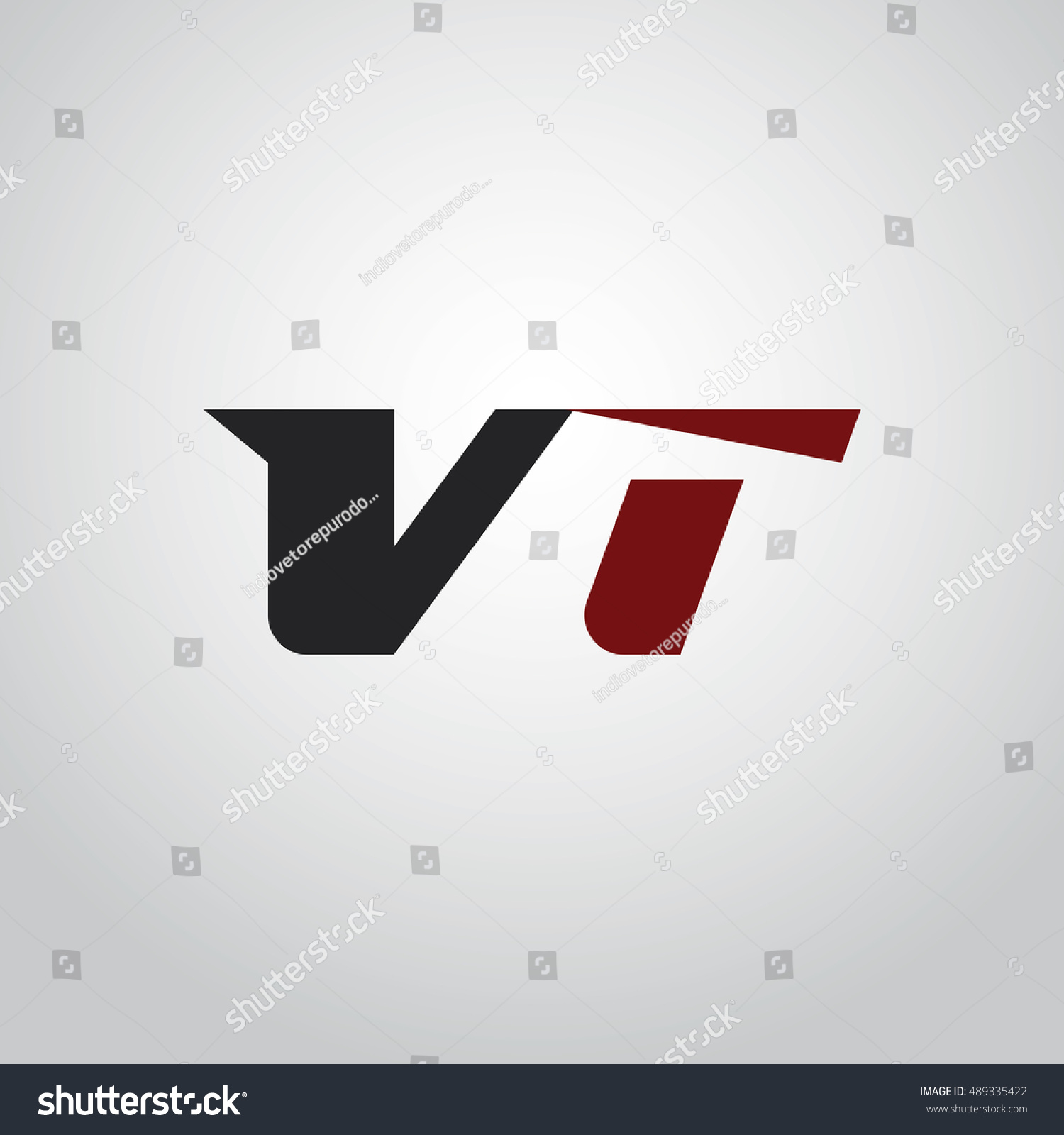 The letters V and T logo automotive black and - Royalty Free Stock ...