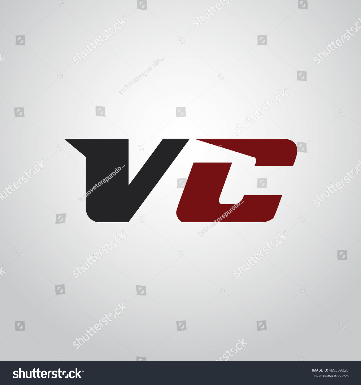 The letters V and C logo automotive black and - Royalty Free Stock ...