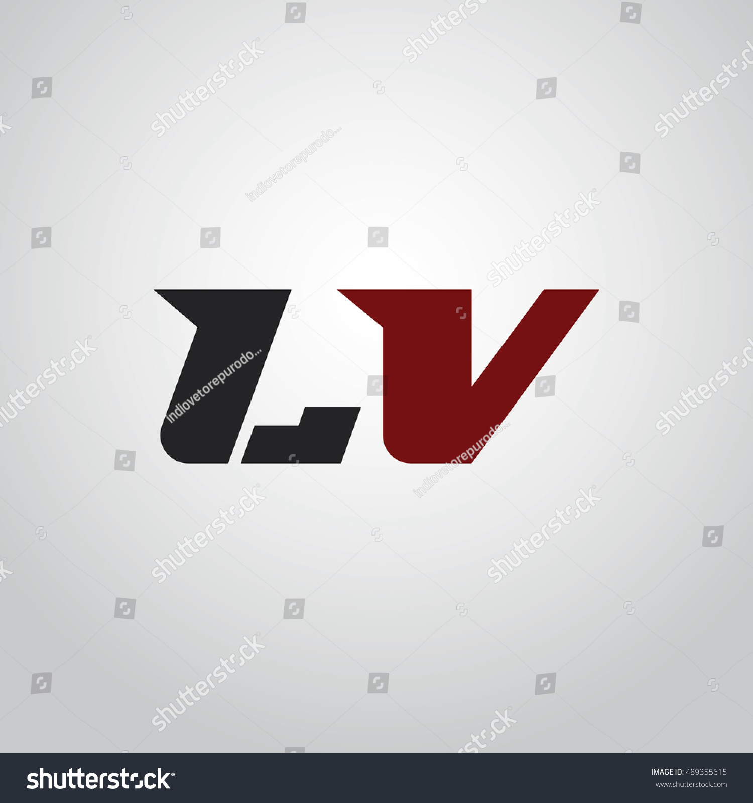 The letters L and V logo automotive black and - Royalty Free Stock ...