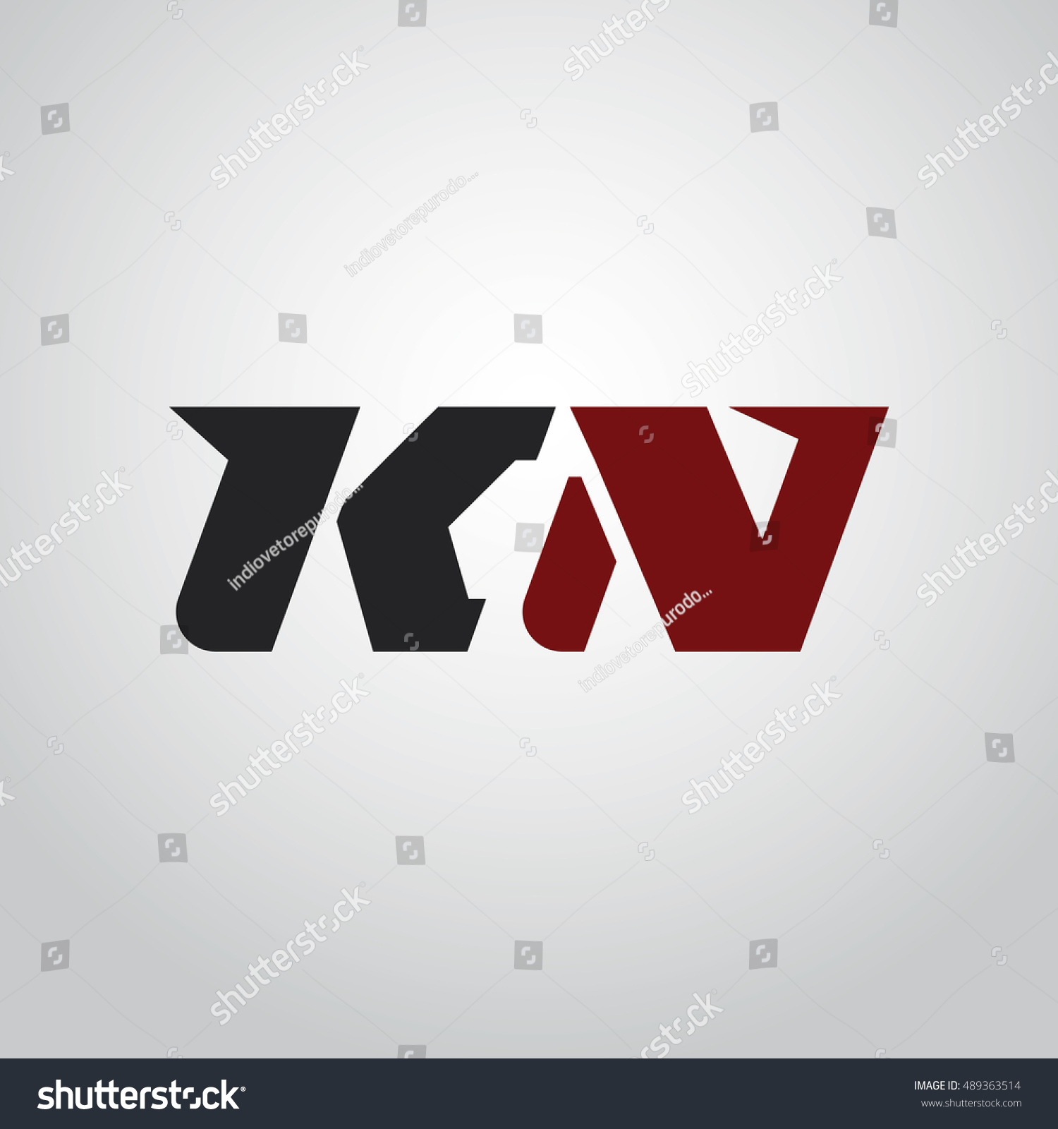 The letters K and N logo automotive black and - Royalty Free Stock ...