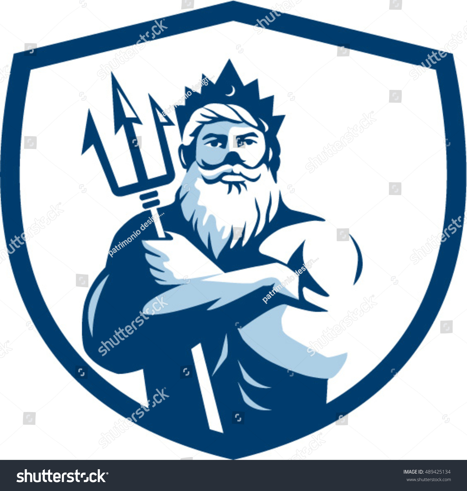 Illustration of triton mythological god arms - Royalty Free Stock ...