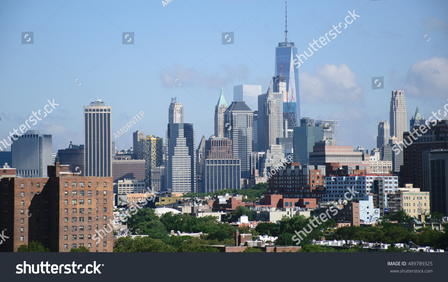 New York City Manhattan Skyline and Skyscrapers, U.S.A. #489789325