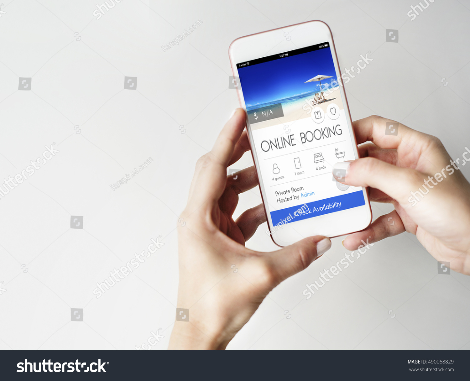 Booking Ticket Online Reservation Travel Flight Concept #490068829