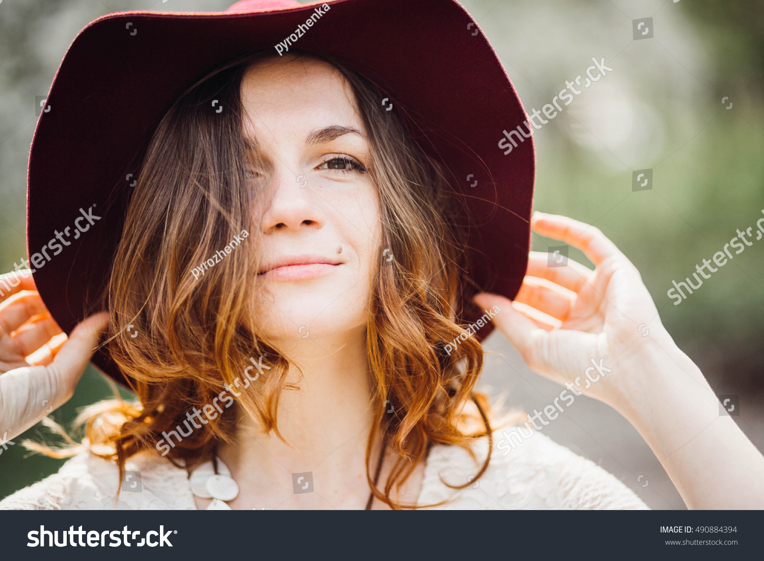 portrait of incredibly beautiful and young woman #490884394