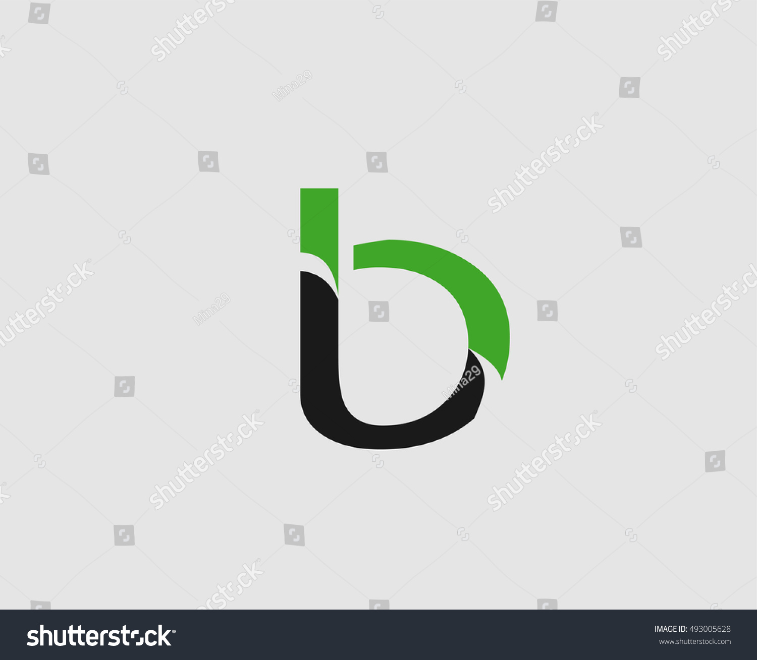 Letter B Logo - Royalty Free Stock Vector 493005628 - Avopix.com