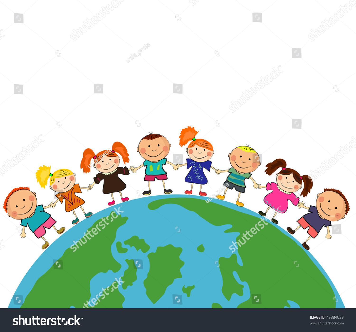 Kids Around The World. - Royalty Free Stock Vector 49384039 - Avopix.com