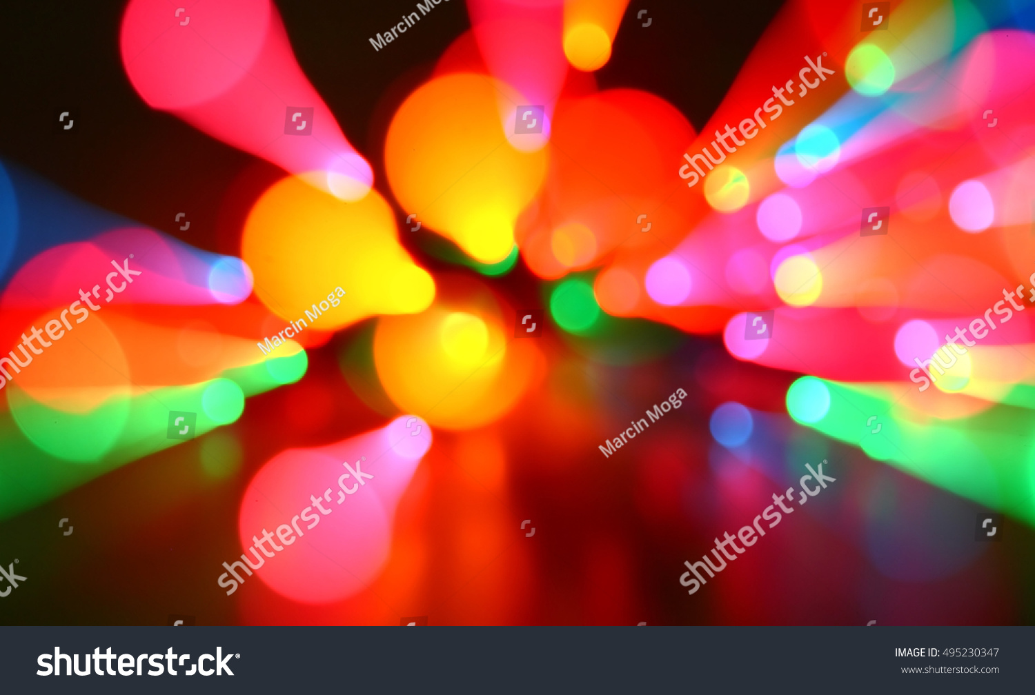 Abstract blurred colorful night light backgrounds. #495230347