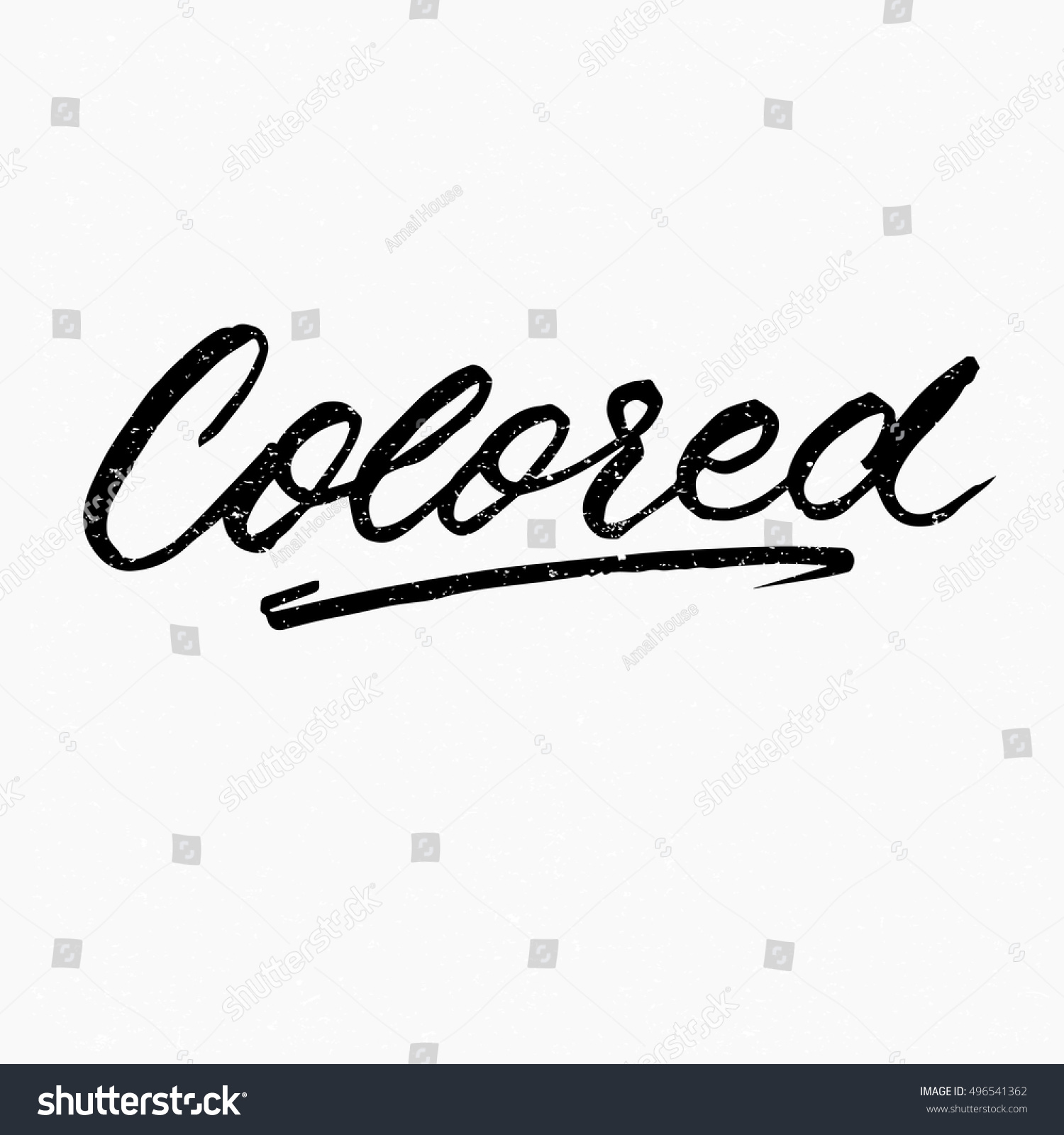 Colored. Ink hand lettering. Modern brush - Royalty Free Stock Vector ...