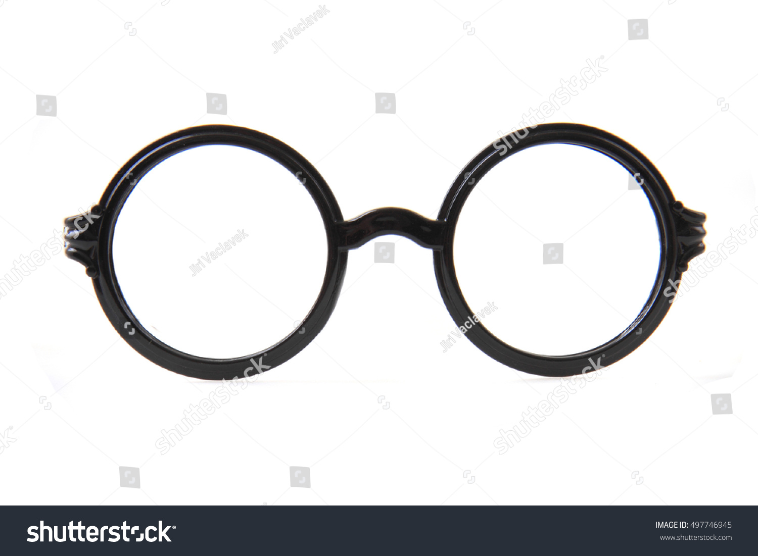 circle glasses isolated on the white background #497746945