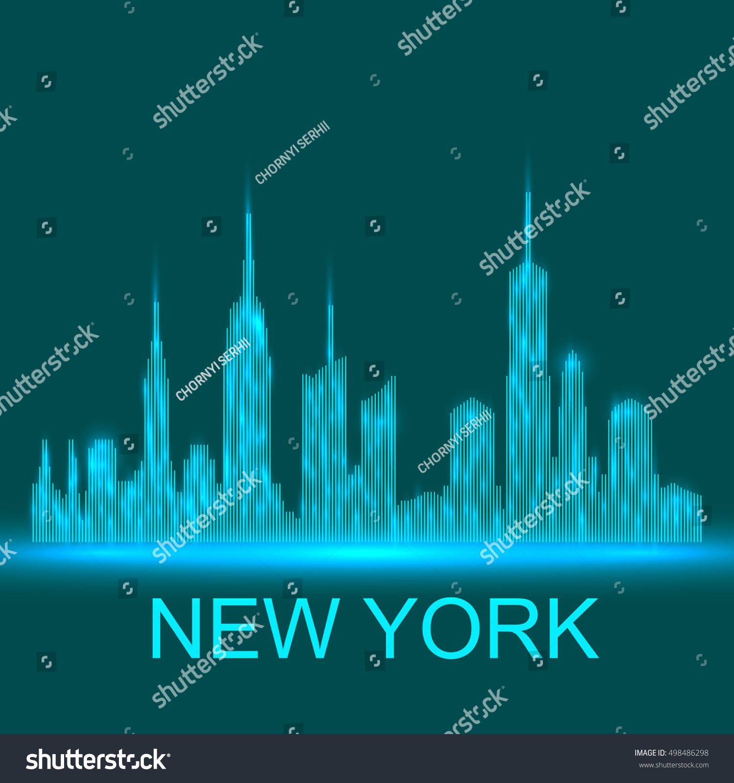 Technology image of New York. The concept vector illustration eps10. Abstract background. #498486298
