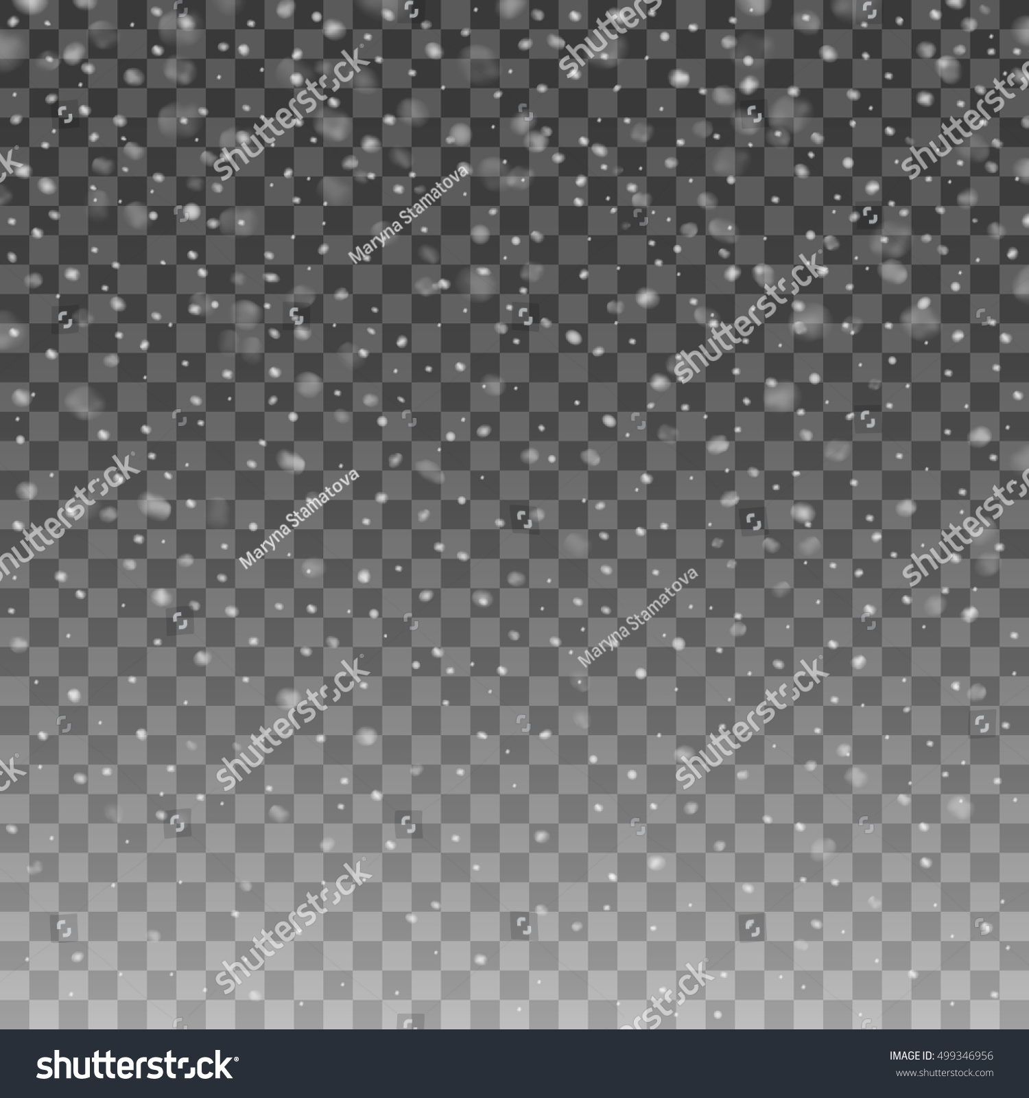Realistic falling snowflakes. Isolated on transparent background. Vector illustration, eps 10.

 #499346956